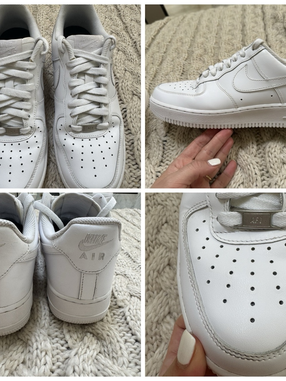 Nike Air Force 1 ‘07 Triple White Low Top Sneakers CW2288-111